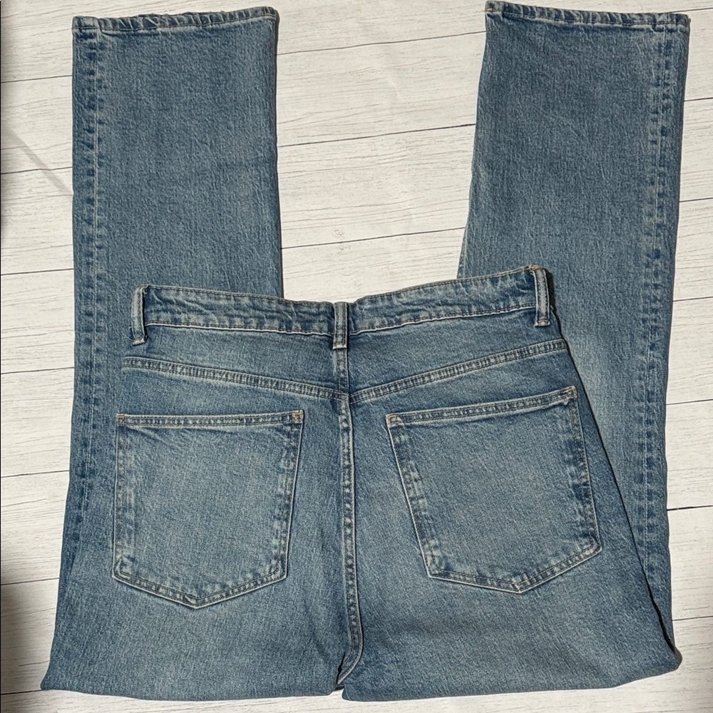Zara Blue Straight Leg Jeans - Picture 3 of 4